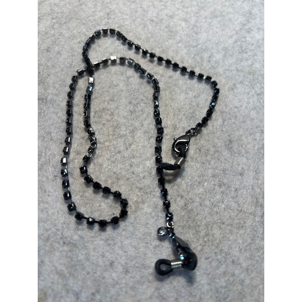 #31. Black Rhinestone Eyeglass Chain